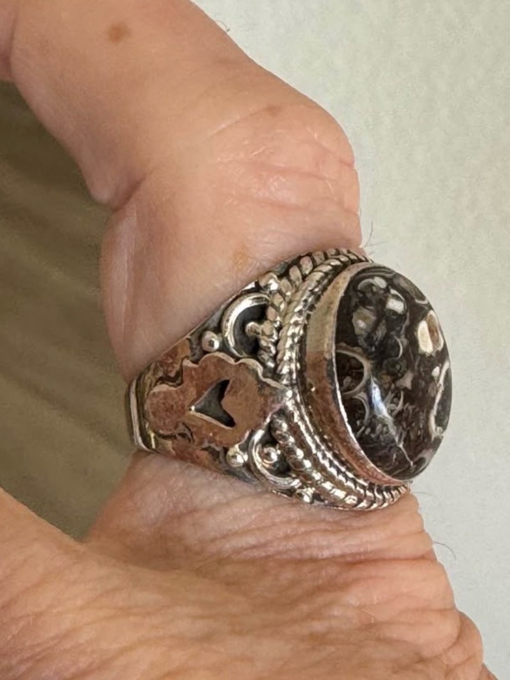 Turritella Agate Ring Oval
Gemstone, 925
Silver